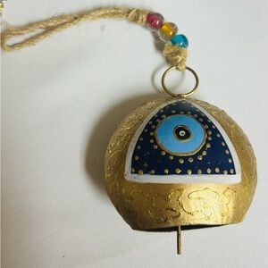 Gold and Blue Evil Eye Chime Decoration